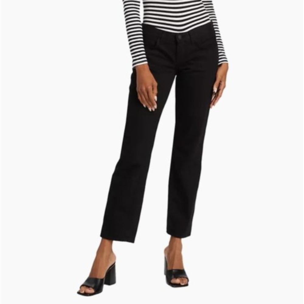 L'agence Nevia Low Rise Straight Leg Jeans Black Size 25